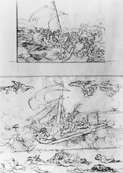 Due schizzi per La zattera della Medusa, c.1819